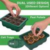 Seed Starting Trays With Grow Light, 4 Pack - Includes Timing Controller And Adjustable Brightness