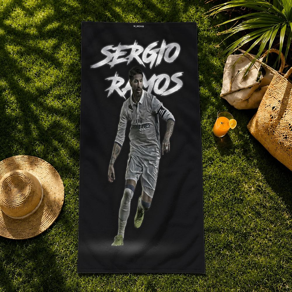 Athlete S-Sergio Ramos Towel Towel beach towel, quick drying absorbent bath towel for Swim,Gym,Camping,Outdoor hot