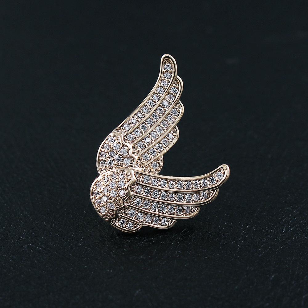 Angel Wings Luxury Zirconia Lapel Pin  Brooch