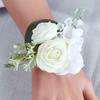 Wedding Flower Wrist Corsages Boutonniere for Bride Groom Natural Looking Artificial Rose Flower for Special Occasion
