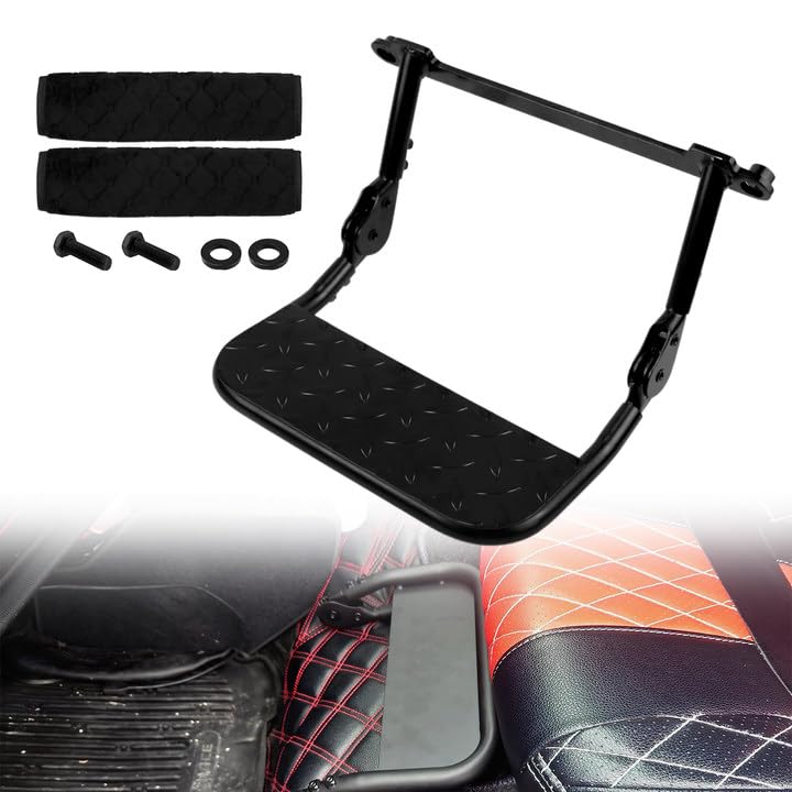 Sporacingrts Folding Passenger Seat Footrest with Adjustable Height and Cover Compatible with Toyota Hiace and Regius Ace Angle, Included, (200