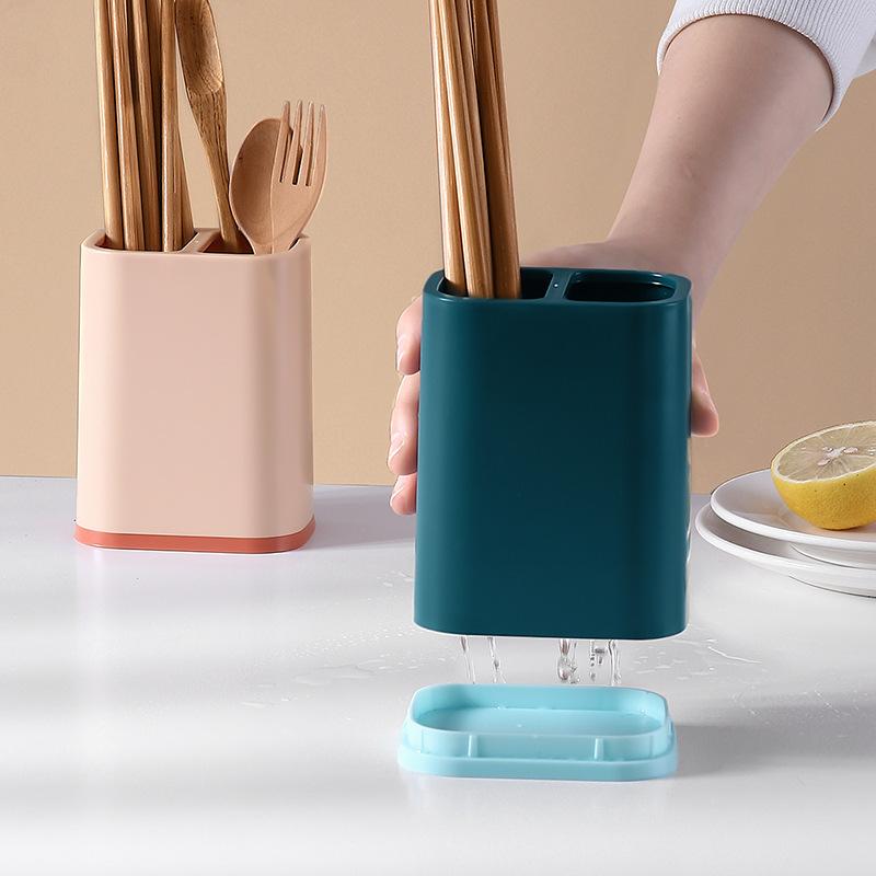 Plastic Chopstick Spoon  Storage Rack Box Kitchen Drain Basket Dish Drying Holder Tableware Organizer Container Cutlery Dryer