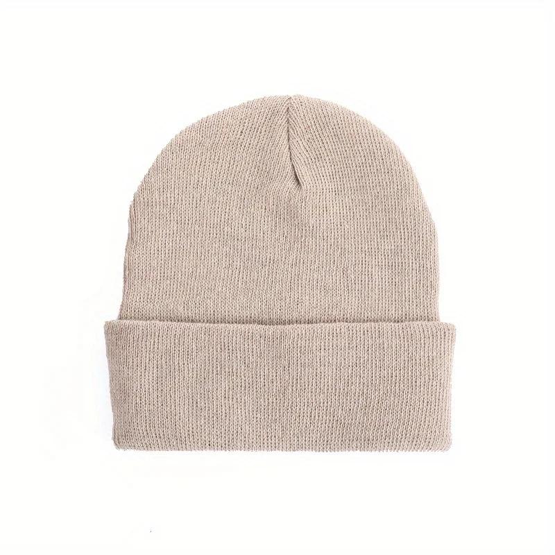 Unisex Beanie Hat Casual Beanie for Men & Women Warm Soft Knitted Hat Stylish Plain Daily Winter Hat, Christmas Gift