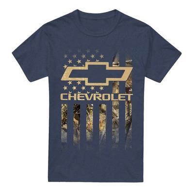 Chevrolet Unisex Vuxen Kamouflage Flagga Heather T-shirt