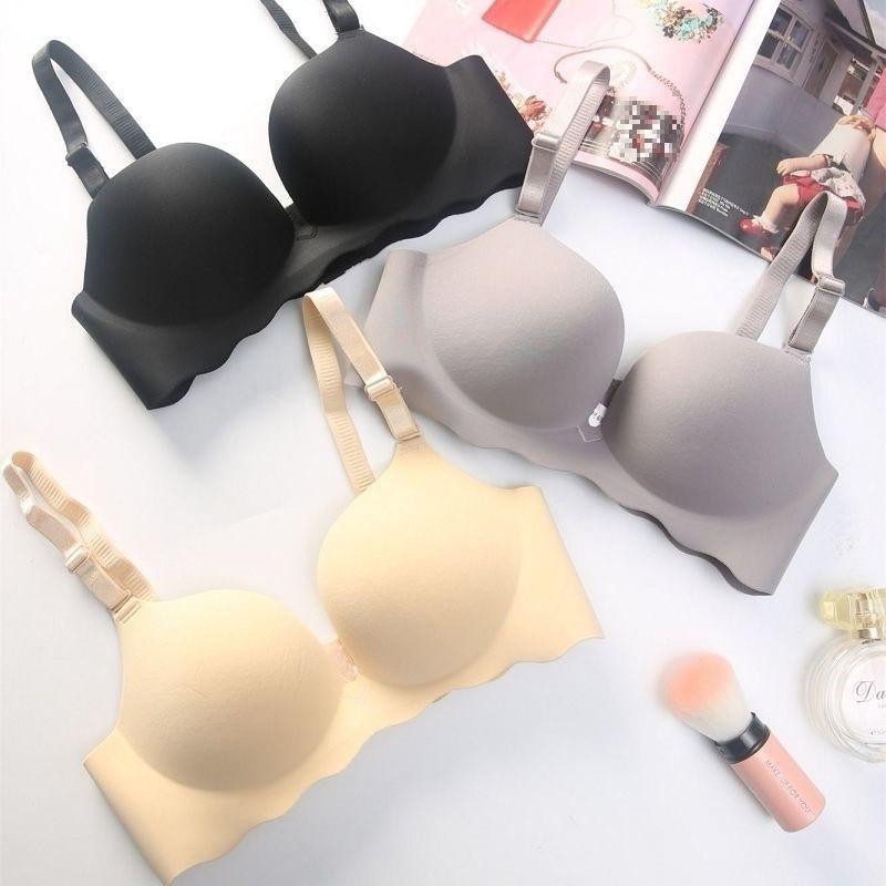 Seamless Wireless Bra: Soft Cotton, Thick Style for Small Bust Lift
