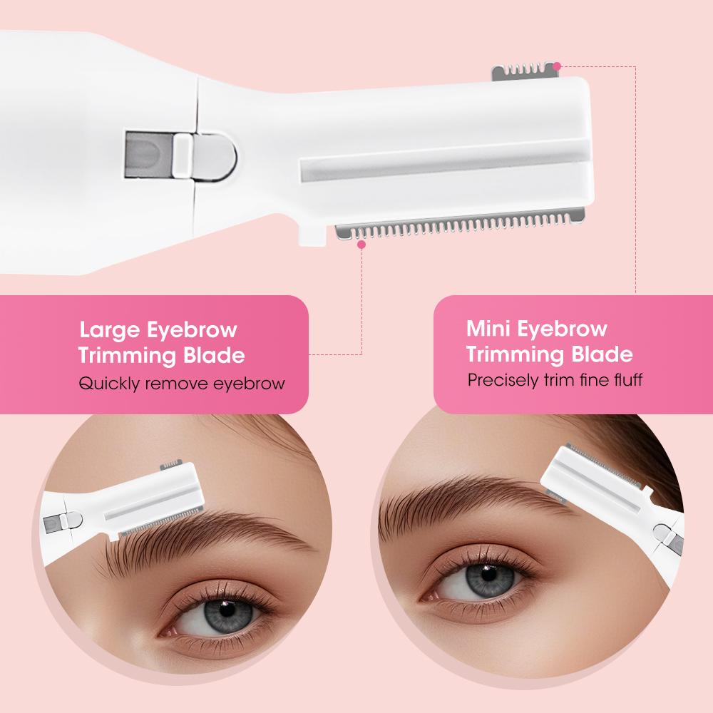 Rechargeable Electric Eyebrow Trimmer Pencil Face Hair Remover for Women Dual Sides Useable Automatic Eyebrow Shavers
