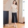 French Elegant Ruffled Long Sleeve Chiffon Blouse