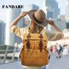 Large Capacity Canvas Retro Drawstring Hiking Large Night Business Popular Dark Yellow [FANDARE] Men's Backpack, Style, Backpack, Backpack, Daypack,