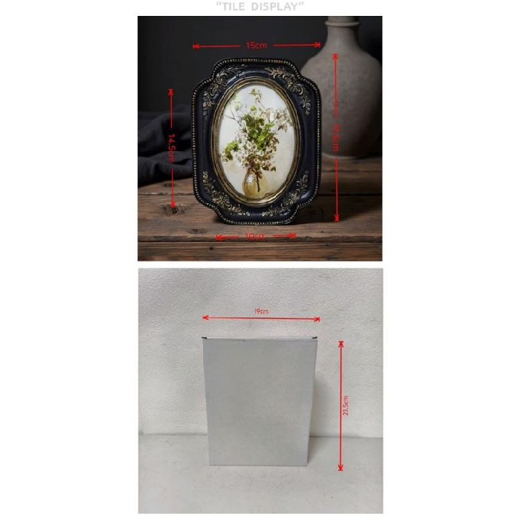 Retro Picture Frame,Decorative Photo Frame Antique Ornate Oval Photo Frame for Tabletop and Wall Display Home Decors
