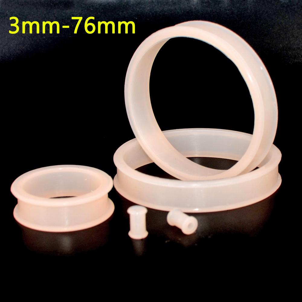 2 Stück Supergroß Flexibler Silikon Doppel Flared Ohr Tunnel Plug Ohr Piercing Flesh Tunnel Ohr Gauge Expander Dehner Piercing