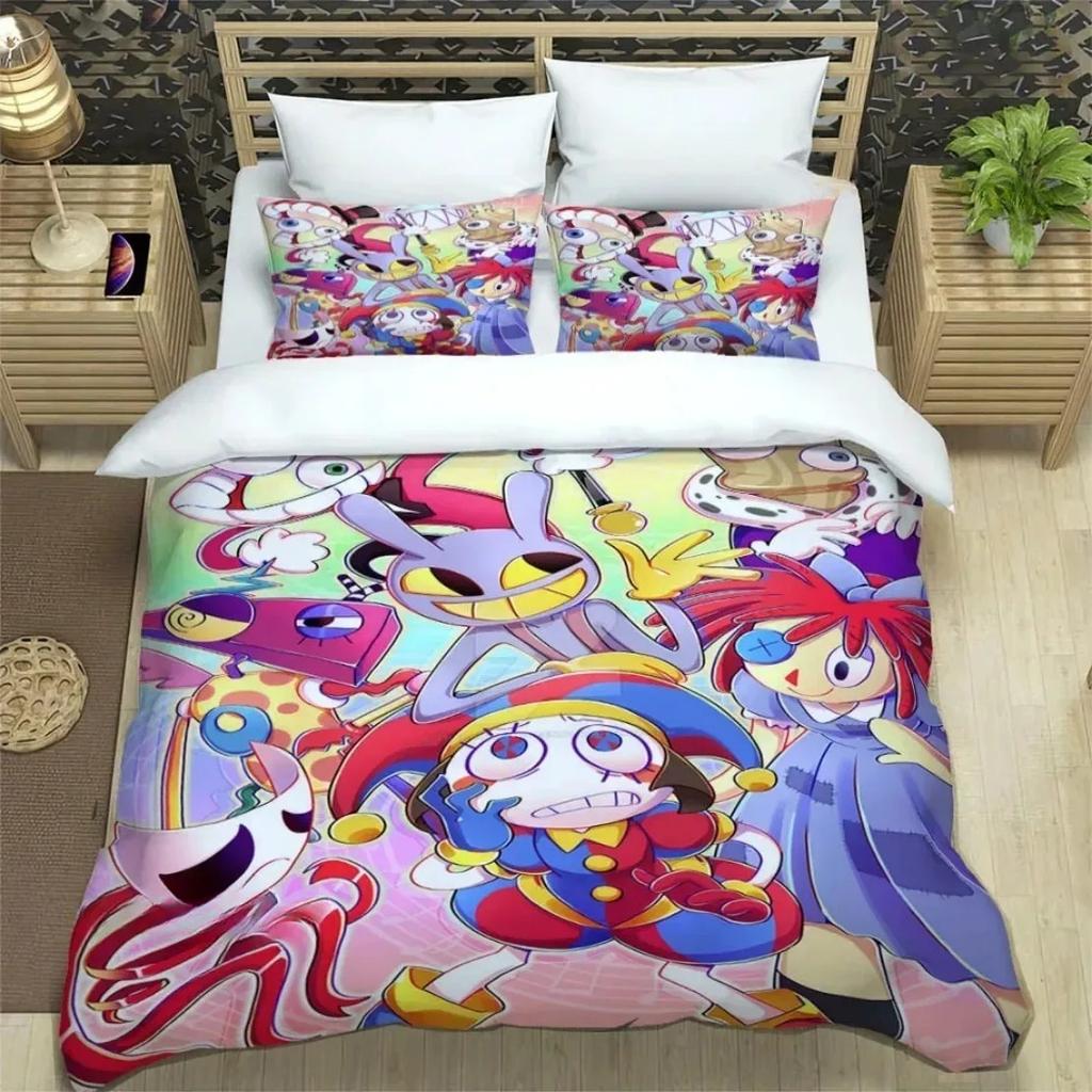 Comforter Amazing Digital Circus Bedding Set 3D Print Anime Bed Single Twin Full Queen King Size Bed Set