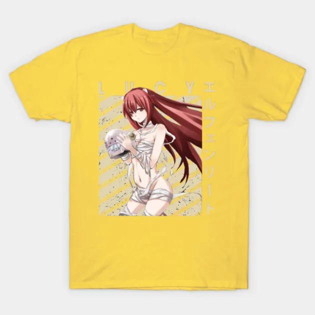 Elfen Lied Personality Clothes Year Round Clothing Oversized New Model Tshirt Personality Clothes Y2k Short Sleeves Classic Tee
