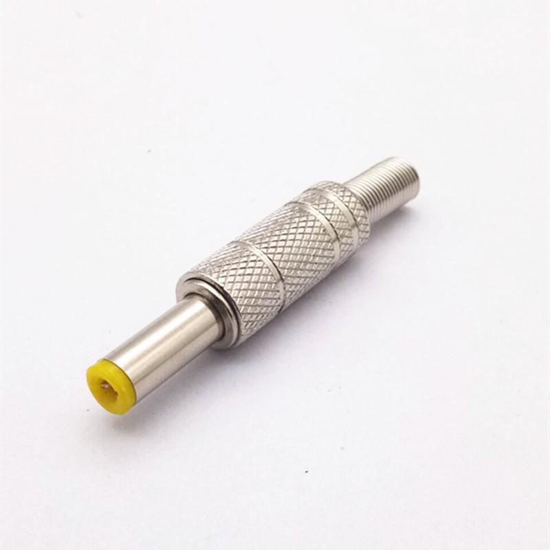 Metal Shell DC Plug 5.5x2.1/5.5x2.5 Tuning Fork Male Soldering Assembly
