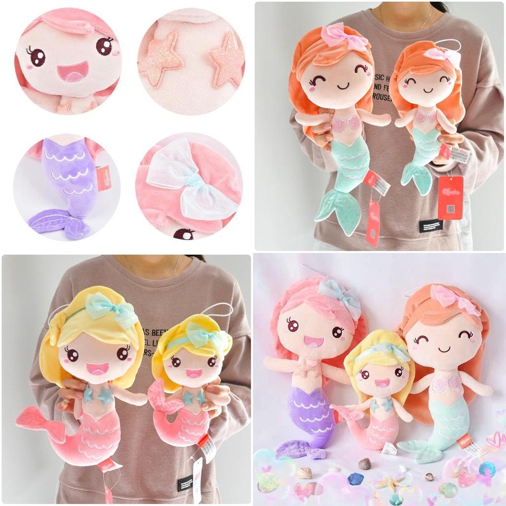 Soft And Cuddly Mermaid Princess Plush Toy With Long Hair For Girls