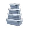 4pcs Large Capacity Foldable Lunch Box Rectangular Fresh Keeping Box Food Storage Container  Adult