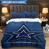 Cowboys Team Logo 3pcs Bedding,Including 1pc Duvet Cover And 2pcs Pillowcases Perfect for Christmas,Ideal for Bedroom, Dormitory