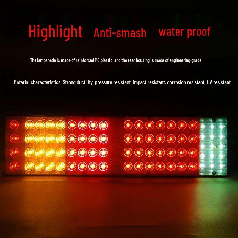 Compatible LED Rear Tail Light Assembly for Shacman Delong X3000, New M3000, F3000 - Universal Brake Light Parts.