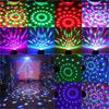 RGB Flashing Disco Ball Party Lights, LED Stage Spotlight w/Rotating Effects,Christmas Halloween Karaoke Wedding Birthday Decor