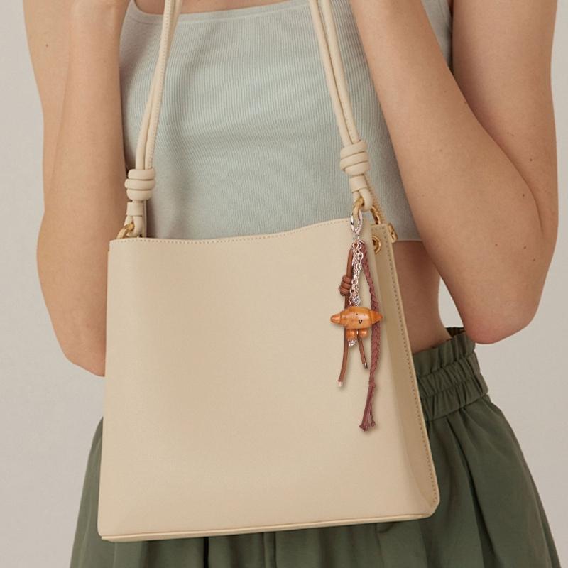 Fashionable Food Shape Keychain Bag Ornament Compact Decorative Keyring Bags Accessories Suitable For Various Occasion