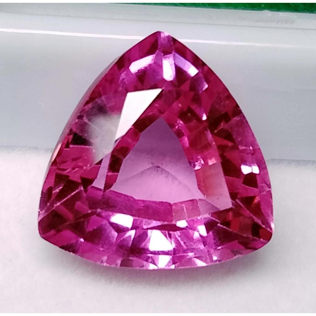 Natural Pink Sapphire 12-13 Ct Trillion Cut Certified Stunning Loose Gemstone