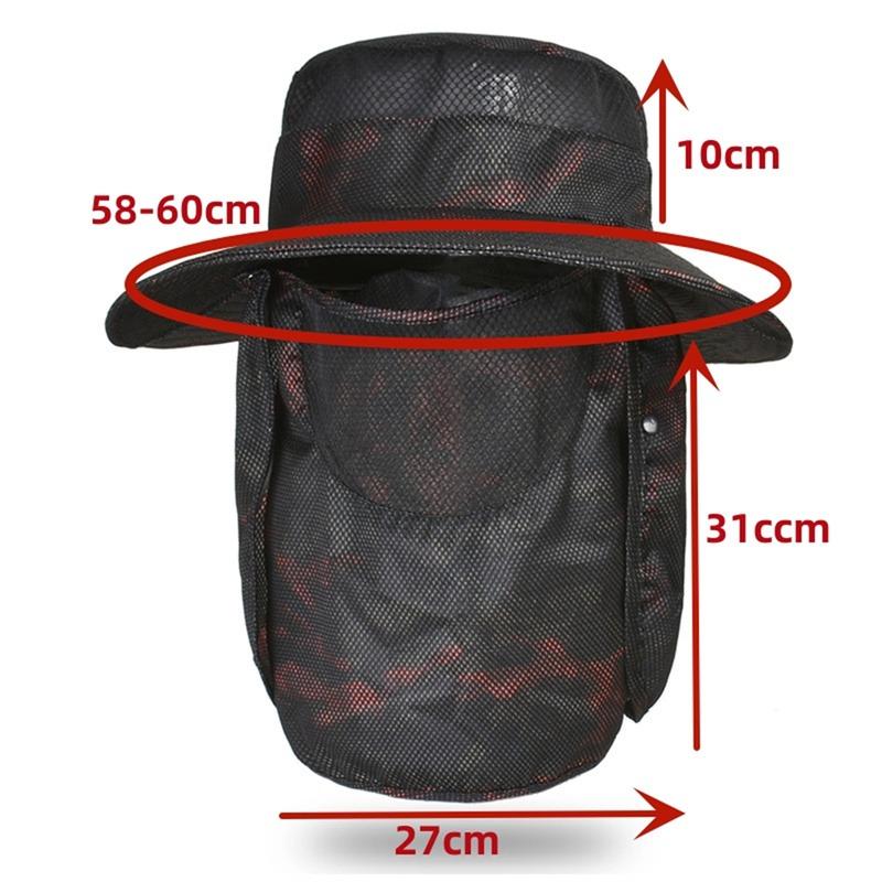 Summer Sun Hats UV Protection Outdoor Activity Hunting Fishing Cap for Men and Women Hiking Camping Visor Bucket Hat Removable Fisherman Hat