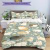 3pcs Cats Flowers Bedding Cover Set, Fashion Classic Popular Print Bedding Set, Soft Comfortable, All Season Use, For Bedrooma0819100