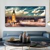 Peisaj Turnul Eiffel London Bridge Vedere la oraș Pictură pe pânză Postere și imprimeuri Artă de perete Poze Decor pentru cameră fără cadru
