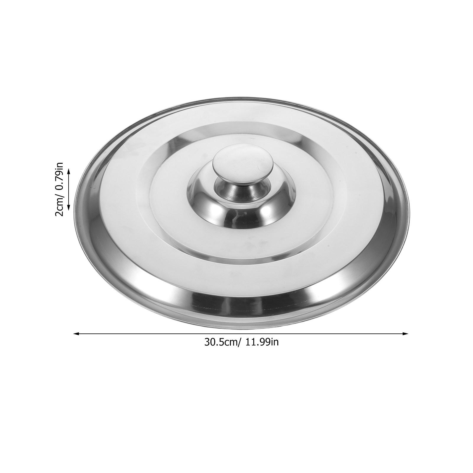 Универсальная крышка для кастрюли из нержавеющей стали, 32 см - 12,58 дюйма, металлическая крышка для сковороды, сотейника, кастрюли, для приготовления на огне