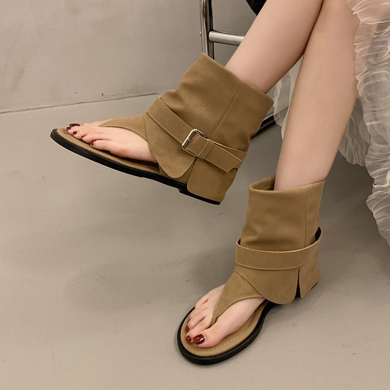 

Fashion New Style Popular Women Summer Boots Open Toe Flats Tassel Fashion Design Sandals Roman Sandal Elegant Shoes Plus Size Sandals 35