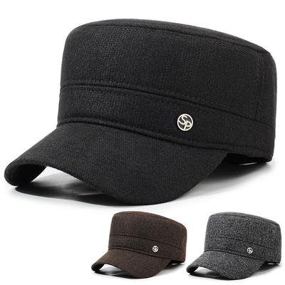 Flat Cap Men's Winter Thick Cold-Proof Middle-Aged Spring Autumn Warm Ear Protection Cap