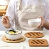 Home Dining Table Pot Mat Creative Hotel Home Round Coaster Placemat Thick Bamboo Insulation Mat