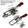 Self-locking 304 Stainless Steel Fixture Lock Buckle Box Buckle Clamp Tool for Quick Press Door Bolt