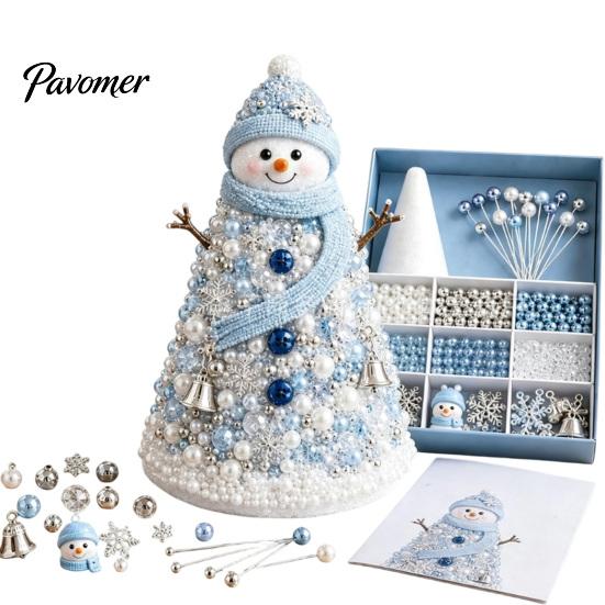 Handmade Gift for Craft Lovers DIY Beaded Tree Kit Adults, Christmas Bead Kit, Ornament Crafting Set 3D Holiday Tabletop Mantel Decoration Festive
