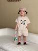Summer New Children Short Sleeve Clothes Set Boys Girls Cartoon Print T Shirts  Shorts 2pcs Suit Kids Loose Sports Outfits