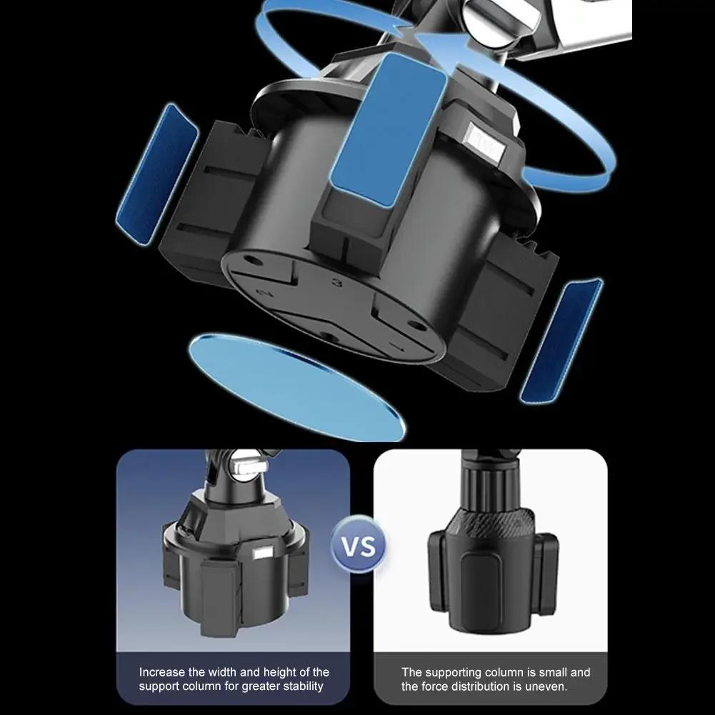 Universal Car Cup Holder Mount for Phone & Tablet, Long Flexible Gooseneck Adjustable 360° Stand, Fit for 4-12.9 Inch Phone