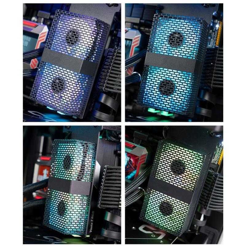 High Performances 5V3PIN ARGB Memory Heatsink ARGB LED Memory Heat Spreader, Metal Cooling Fan for Desktop Module