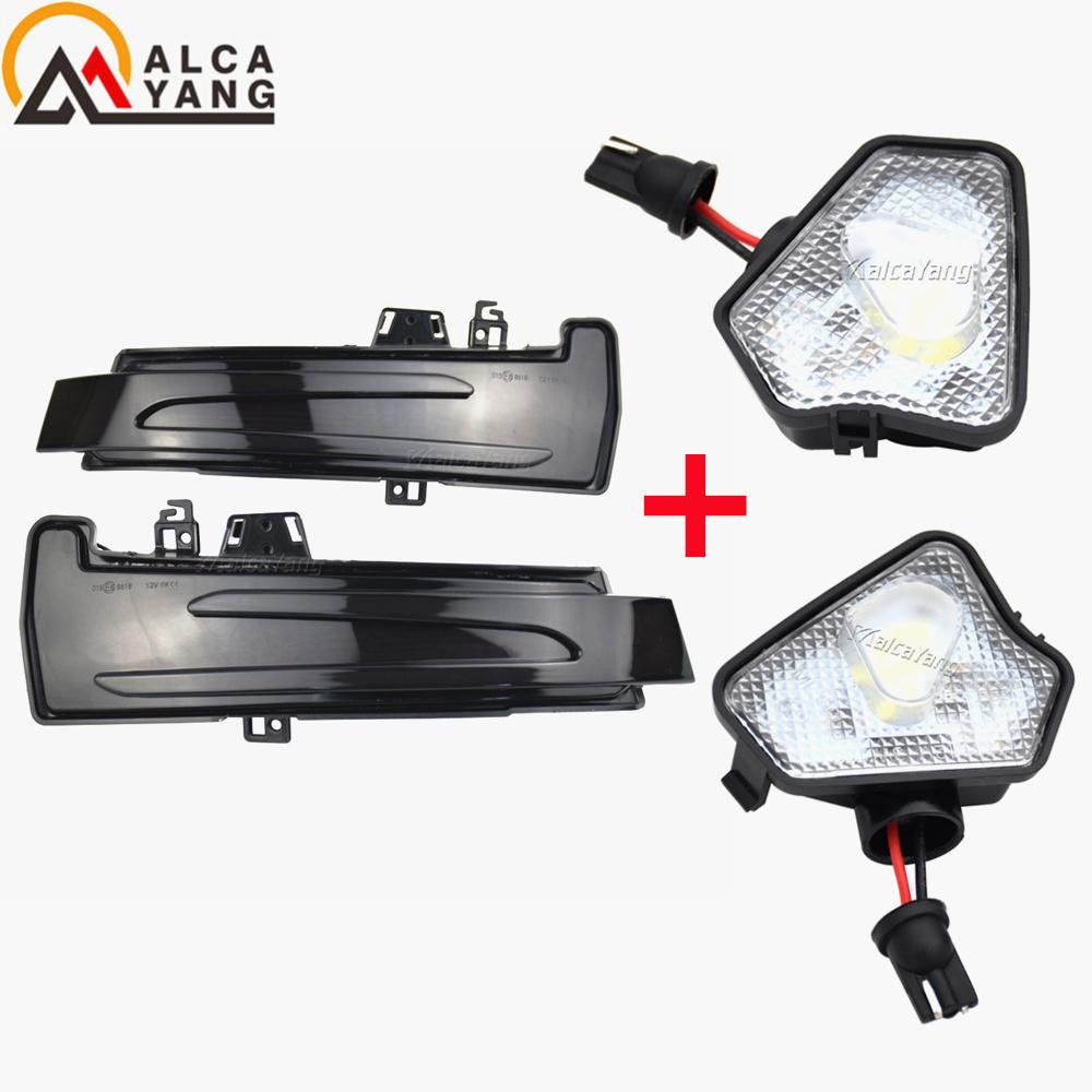 

Puddle Light and Dynamic Rear Mirror LED Turn Signal Light For Mercedes Benz W204 CLA A B C E S GLA GLK CLS Class W176 W212 set