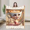 Baletka Cappucina Italské Brainrot Deky Vlna Úžasné Prodyšné Přehozy na Postel Pohovku Léto