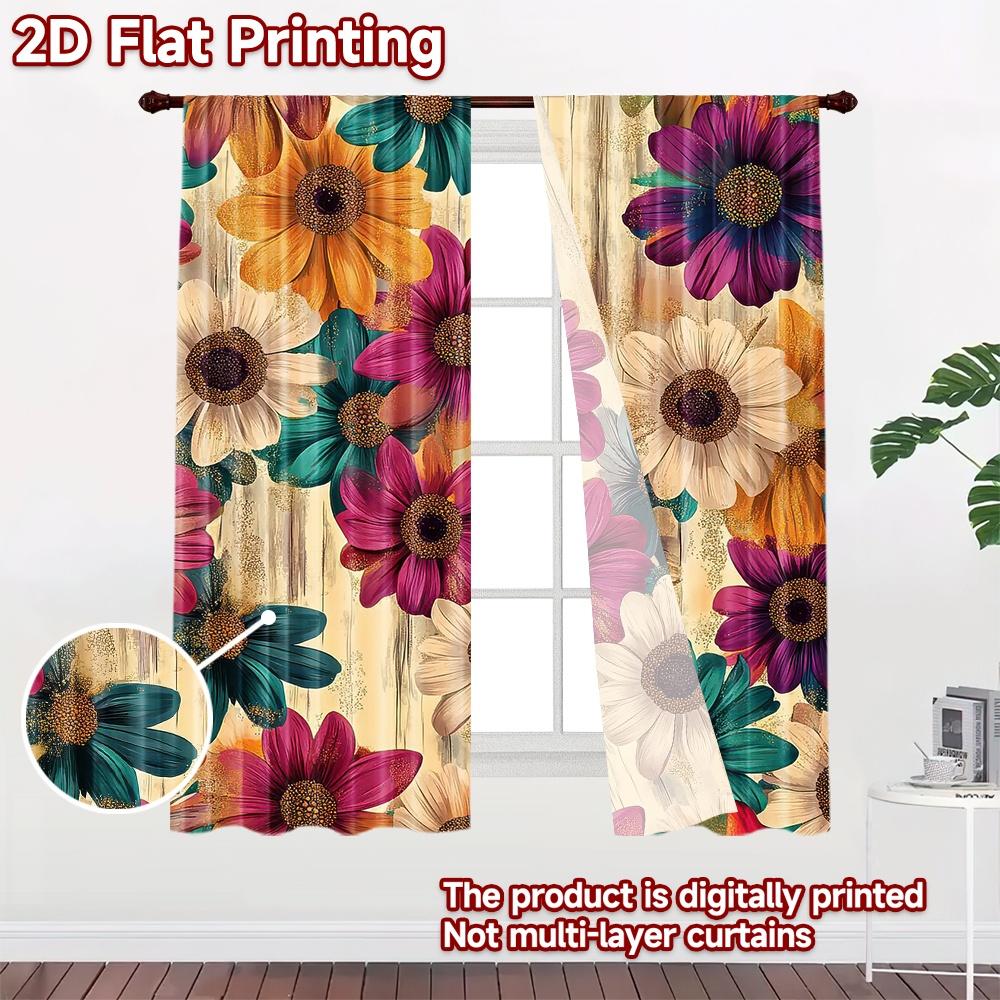 2D flat Photography Backdrop Popular Party Party Backdrop Colorful Floral Arrangement 100% Polyester Anniversary for Home