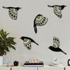 5 Pcs Wooden Flying Bird Wall Art Rustic Scandinavian Style Birds Wall Hanging Decor for Living Room Bedroom Kitchen Office Decor