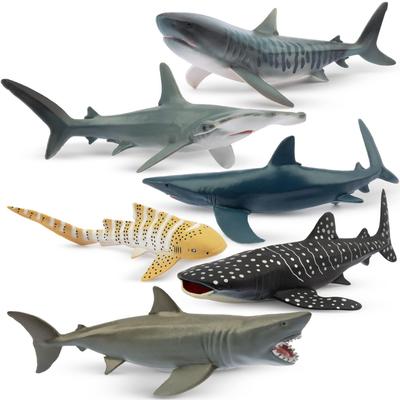 TOYMANY Tier 6-teilig Hai Meerestier Figur See Realistisches Tier Beliebt Geburtstag Neu Ab 6 Jahren Figuren, Figuren, Set, 12cm-14cm, Kreaturen,