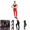 Fitness Women High Waist Push Up Polyester Leggings With Stylish Patchwork Design For Active Sports