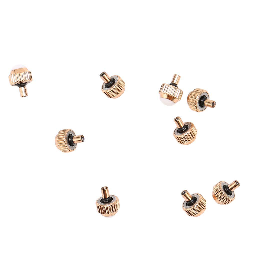 10pcs Watch Crown Stainless Steel Rose Gold Watch Head Spare Parts Replacement Accessory for Watchmaker 4mm