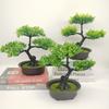 Nouveau Bonsaï Artificiel Vert Arbre Artificiel Simulé Pin de Salutation Artificiel Faux Plantes Plante en Pot Artificielle Décoration de Maison