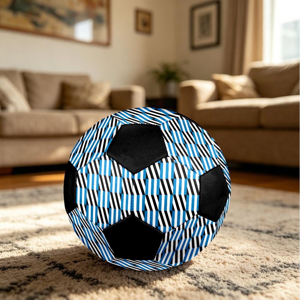 1pc Blue Black Durable Soccer Ball/Football, Size 5, Perfect for Training, Entertainment And Competition,Gift Yy26060658