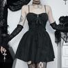 Goth Sexy Fasciatura Senza Maniche Copri Corpo Abiti da Festa Bodycon Y2K Vintage Abito Scoperto Streetwear