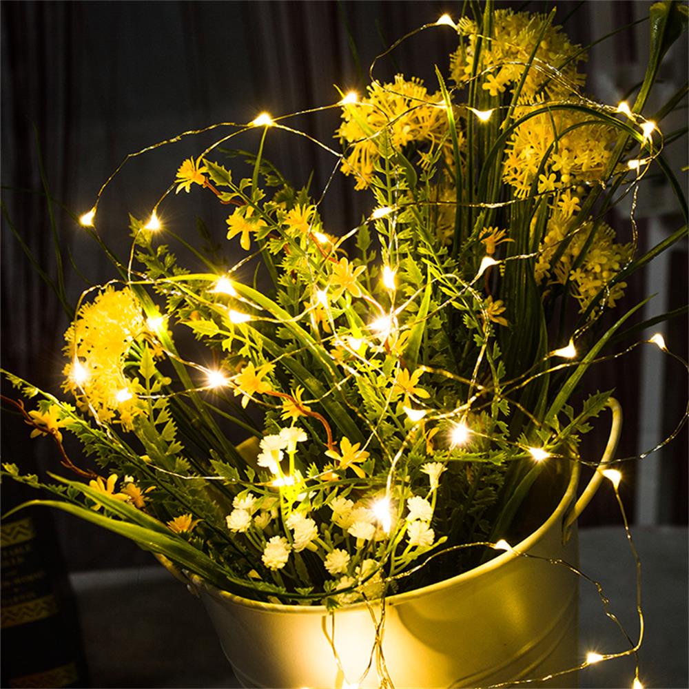 1pcs USB Powered LED String Lights 5M 50leds / 10M 100leds Silver Wire Fairy Garland for New Year Wedding Christmas Holiday Gift