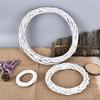 10-30CM Home Window Door Xmas Party Decorations Vine Ring White Wreath Christmas Rattan Ring Wreath Wicker Garland Hanging