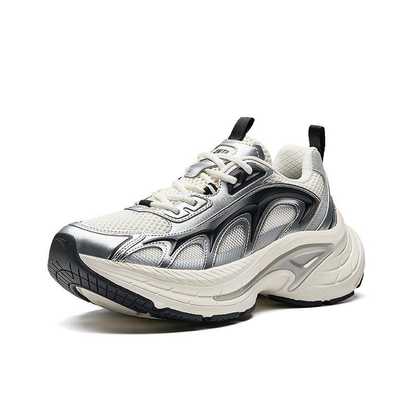 Anta Fuyao LT Slip Resistant, Abrasion Resistant, Height Increasing Low top Casual Shoes Men's White Silver Black 112528857-1