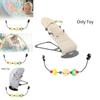 Cozy Wooden Baby Rocking Chair Toy Stand With Colorful Plush Toys For Infant Enjoyment
